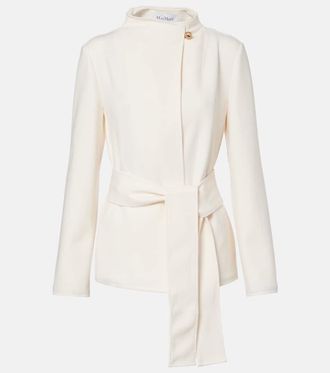 Max Mara Talamo belted jersey jacket