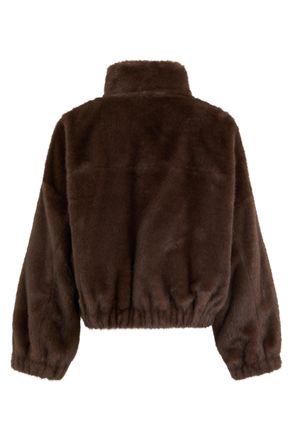 Max Mara Womens Faux Fur Jacket Mink Polyester & Shearling Coats