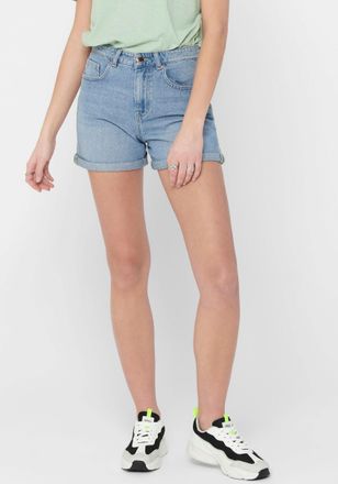 Only Jeansshorts ONLY ONLPHINE, Damen, Gr. M (38), N-Gr, light blau denim, Denim/Jeans, Obermaterial: 64% Baumwolle, 30% Polyester, 6% Viskose, Abriebeffek