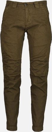 C.P. Company Mens Military Twill Logo Patch Trousers - Tan - Size: 26
