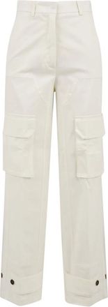Beatrice .B Witte Canvas Broek Model 24Fe 1940 - Dames - Straight fit broeken - Wit - S - Broeken