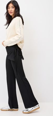 Twik Womens Wrinkled-effect wraparound pant