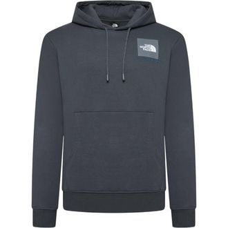 The North Face Fine Box Mens Hoodie Vanadis Grey - Dark Grey Cotton - Size X-Large