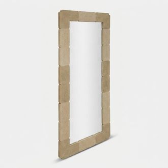 Mauro Ferretti Espejo De Pared Rectangular Efecto Piedra 70x160 Natural Style