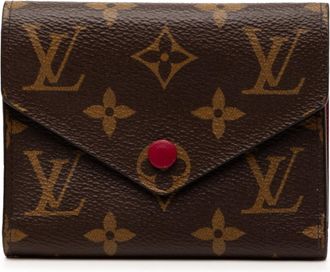 Louis Vuitton Brown Fuchsia Pvc Leather Wallet (Tri-Fold) (Pre-Owned)