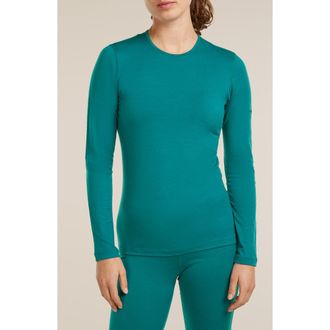 Icebreaker Oasis Merino Wool Top in Tidal Teal at Nordstrom, Size Large