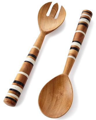 Juliska Stonewood Stripe 2-Piece Salad Serving Set