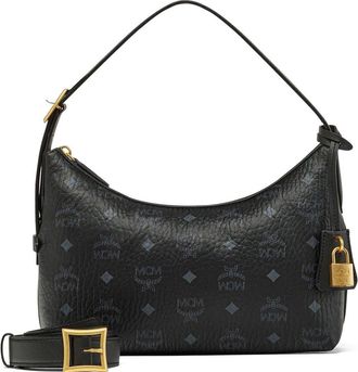 MCM Aren Hobo in Visetos in Black at Nordstrom