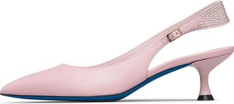 Loriblu Jewel Slingback Pumps - Dames - Pumps - Roze - 37 EU - Leer - Schoenen