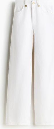 H&M Wide High Jeans in White at Nordstrom, Size 10