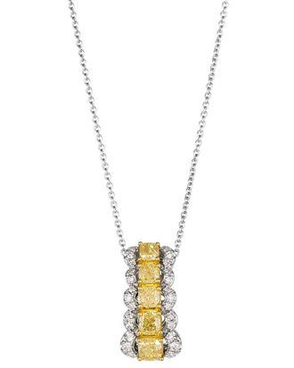 Le Vian Yellow Diamonds 14K Two-Tone 0.91 Ct. Tw. Diamond Pendant Necklace