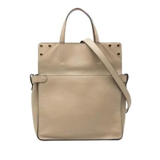 Fendi Pre-owned The Flip Satchel - Dames - Vintage Shopper - Beige - ONE Size - Leer - Vintage