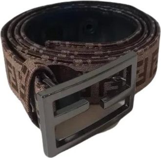 Fendi Pre-owned Belts, female, Brown, Size: ONE SIZE Pre-owned Zucchino Belt