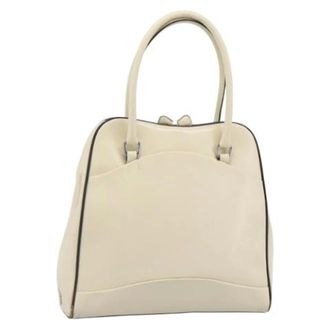 Prada Pre-owned Vintage Tote Bag - Dames - Pre-owned - Beige - Maat: ONE Size Leer