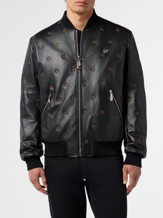 Philipp Plein Bomber in nappa con monogram