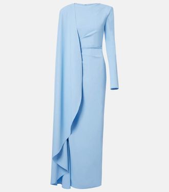 Rachel Gilbert Dion caped draped gown
