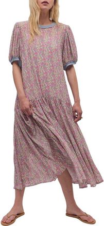 Free People Courtside Crush Floral Maxi Dress in Blush Combo at Nordstrom, Size X-Small