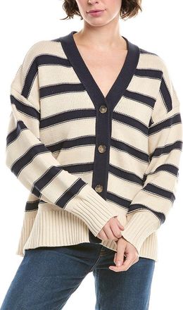 Madewell Oversized Cotton Cardigan In Stripe
