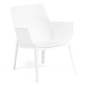 Siediti Fuori e Dentro Conjunto de dos sillones de exterior / jard&iacute;n blancos