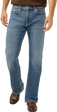 Silver Jeans Co Zac Relaxed Fit Straight Leg Jeans in Lisbon at Nordstrom, Size 33 X 34