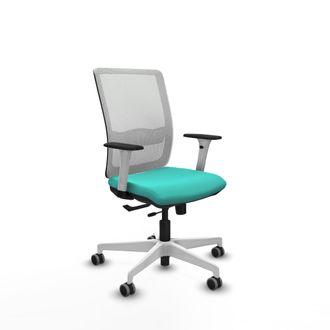 Piqueras y Crespo Silla De Oficina Piqueras Y Crespo Haches Blanco Similpiel Turquesa
