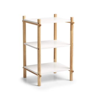ZELLER Estanter&iacute;as De Madera Blanca Zeller Dise&ntilde;o Elegante 3 Niveles