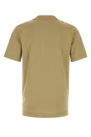 Burberry Mens Khaki Cotton T-Shirt Sparrowbeige