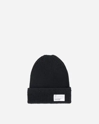 Visvim Knit Cotton Beanie Black