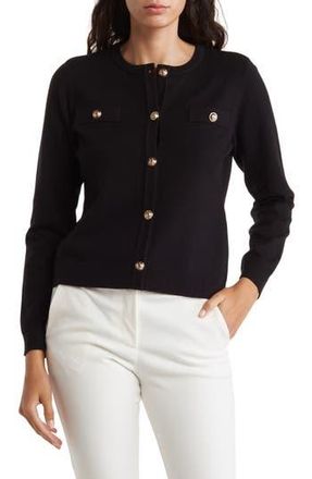 By Design Keira Chest Pocket Cardigan in Black at Nordstrom Rack, Size X-Small