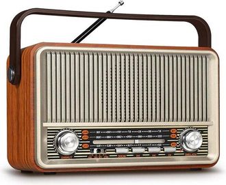 OEM Radio Port&aacute;til Vintage - Radio Am/fm/sw Con Bluetooth - Bater&iacute;a De 1800 Mah - Usb/tf/aux - Ideal Para Personas Mayores