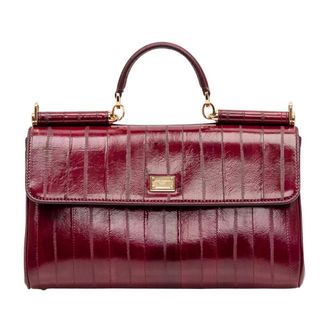 Dolce & Gabbana Tassen, Dames, Rood, ONE Size, Leer, My Sicily Handbag