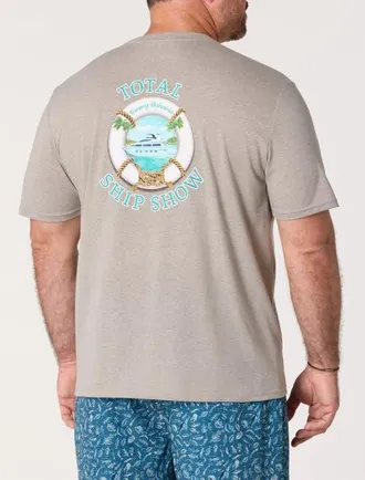 Tommy Bahama Big & Tall Total Ship Show Graphic Tee in Grey Heather at Nordstrom, Size Xxx-Large