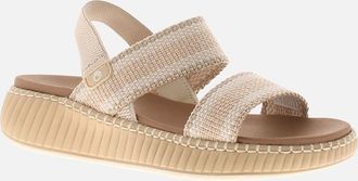 Jana Womens Jana Womens Wedge Sandals Pam Elasticated beige UK Size - Cream - Size: 7.5