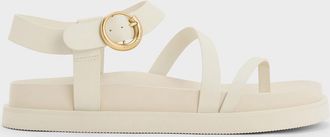 Charles & Keith Buckled Ankle-Strap Strappy Sandals