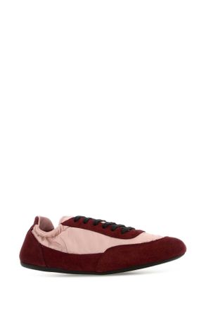Prada Womens Two-Tone Re-Nylon And Suede Collapse Sneakers Pesco+porpora