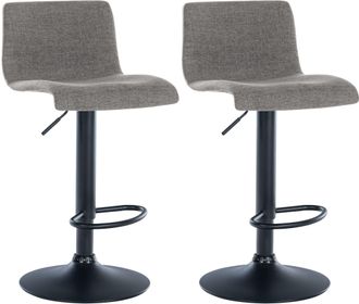 Clp Clp - Set De 2 Taburetes De Bar Branford Gris Claro Tela