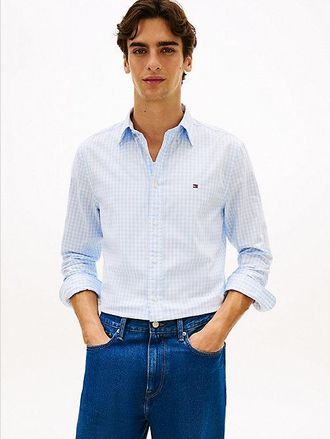 Tommy Hilfiger TH Flex Regular Fit Gingham Check Poplin Shirt