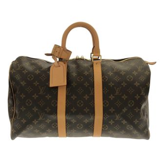 Louis Vuitton Brown Coated Canvas Boston Bag (Pre-Owned)