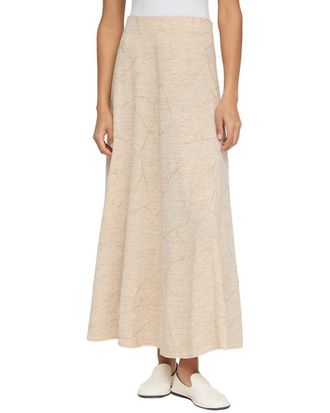 Lafayette 148 New York Jacquard Pull On Linen-Blend Skirt