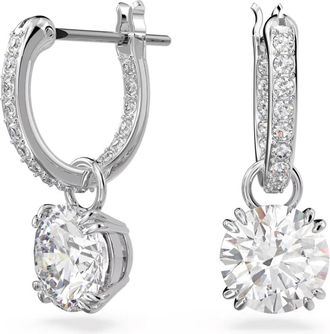 Swarovski Stilla Drop Oorbellen - Dames - Oorbellen - Grijs - ONE Size - Accessoires