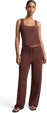 Onia Knit Square Neck Tank Top in Brown at Nordstrom, Size X-Large