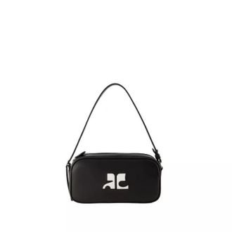 Courr&egrave;ges Hobo Bags - R&eacute;edition Baguette Bag - Leather - Black - Gr. unisize - in Schwarz - f&uuml;r Damen