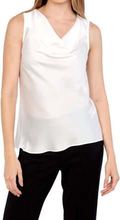 Joseph Ribkoff Satin Tank Top In Vanilla
