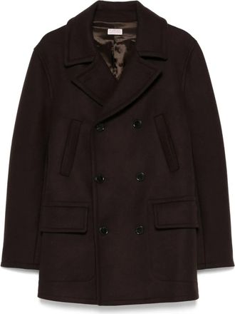 Fursac Cappotto in twill - Marrone
