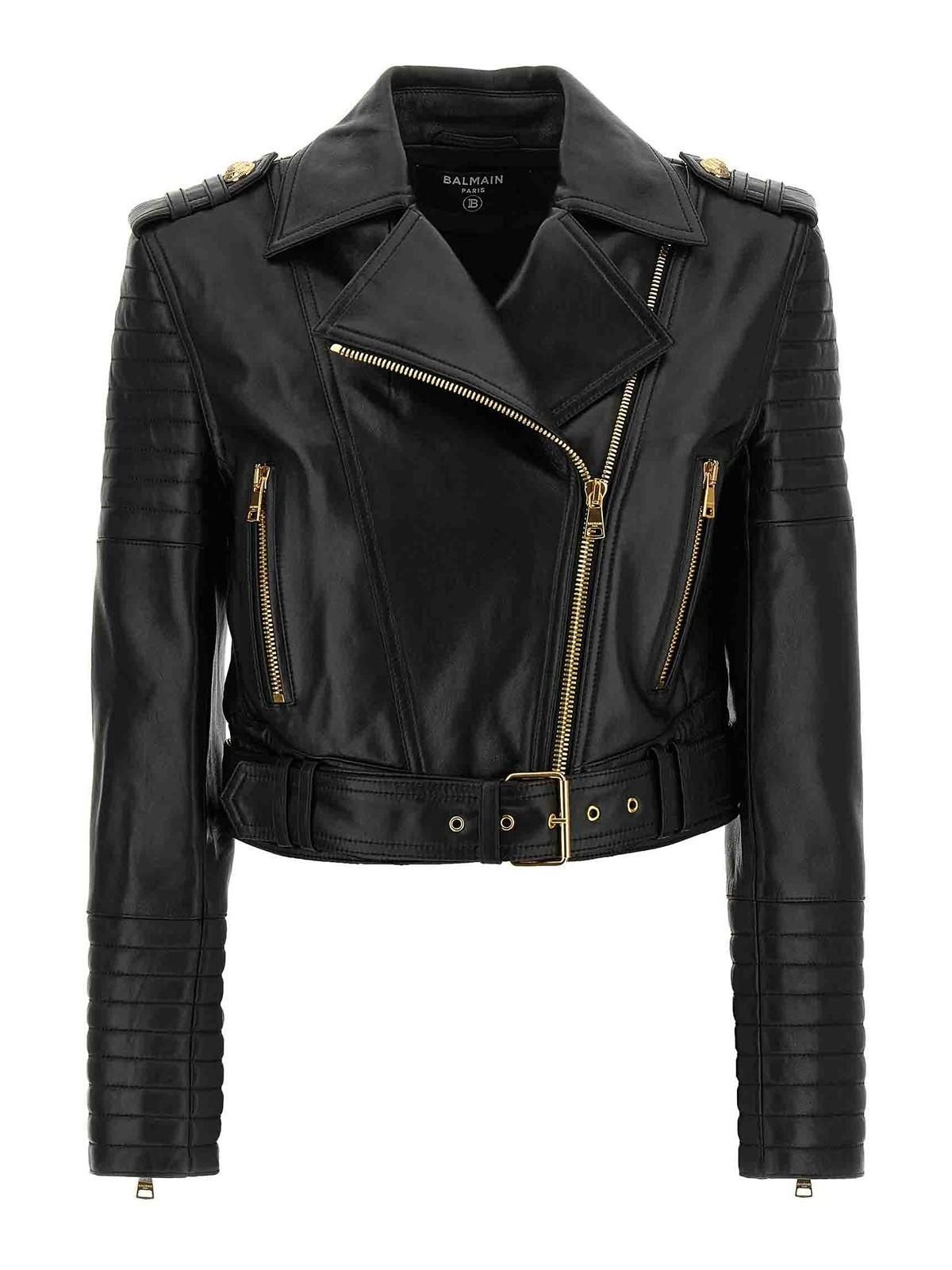 Manteau En Cuir Balmain Paris Pour Homme - Taille M, Noir, Neuf Sans étiquette
