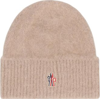Moncler Accessoires, Dames, Beige, ONE Size, Wol, Alpaca Wool Beanie