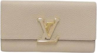 Louis Vuitton Pre-owned Wallets, female, Beige, Size: ONE SIZE Pre-owned Leather wallets