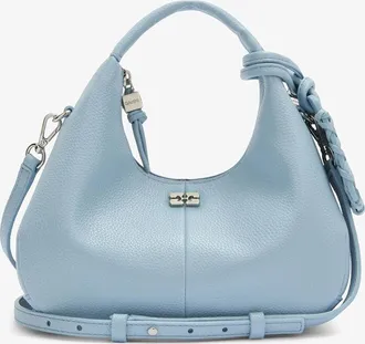 Ganni Blue Mini Hobo Bag in