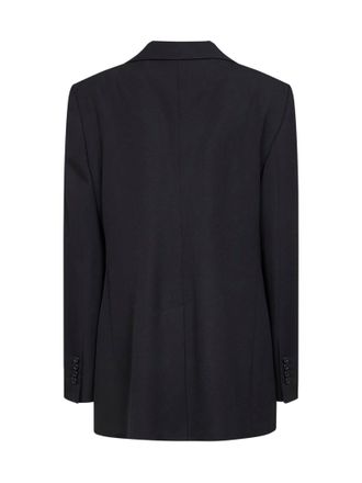 Dolce & Gabbana Womens Black Wool Gabardine Jacket Virgin