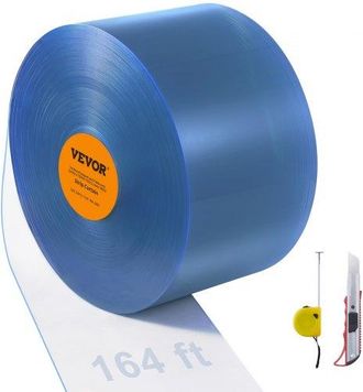 OEM Cortina De Puerta De Pvc Transparente 5000x20 Cm Rollo De Tiras De Pl&aacute;stico Espesor De 2 Mm Cortina De Tiras Para Puertas De Supermercado, F&aacute;brica, Al